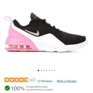 Black Pink Nike Air Girls Y 6 Women’s 8